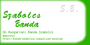 szabolcs banda business card